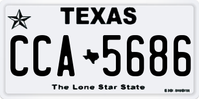 TX license plate CCA5686
