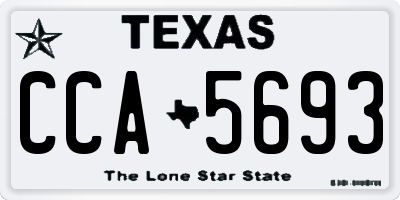 TX license plate CCA5693
