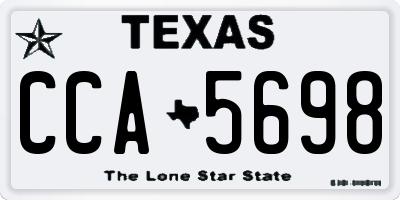 TX license plate CCA5698
