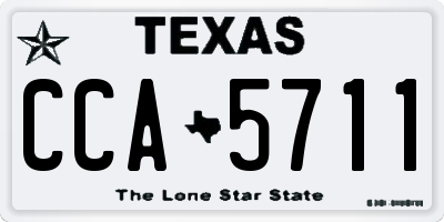 TX license plate CCA5711