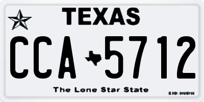TX license plate CCA5712