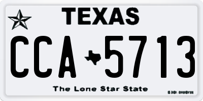 TX license plate CCA5713