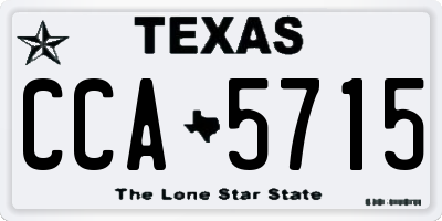 TX license plate CCA5715