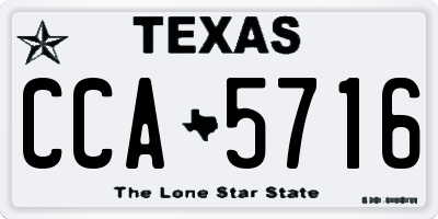 TX license plate CCA5716