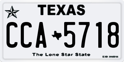 TX license plate CCA5718