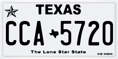 TX license plate CCA5720