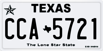 TX license plate CCA5721