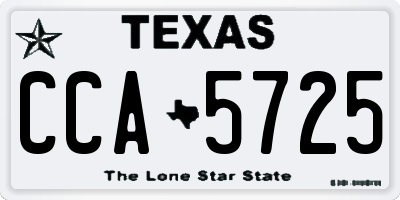 TX license plate CCA5725