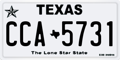 TX license plate CCA5731