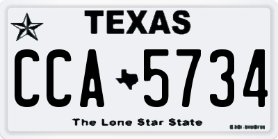 TX license plate CCA5734