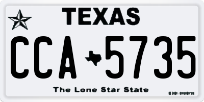 TX license plate CCA5735