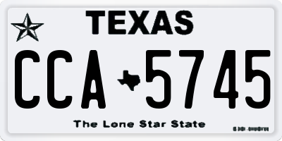 TX license plate CCA5745