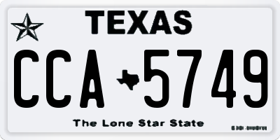 TX license plate CCA5749