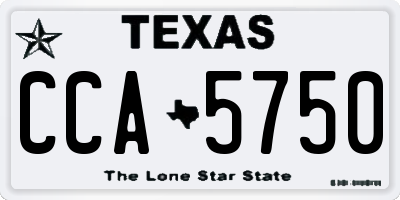 TX license plate CCA5750