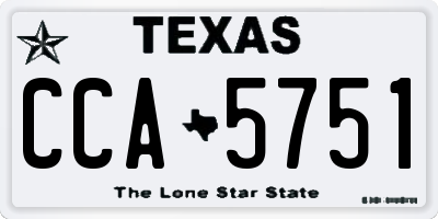 TX license plate CCA5751