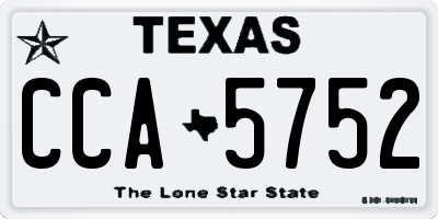 TX license plate CCA5752