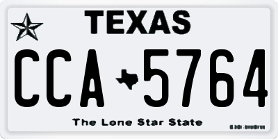 TX license plate CCA5764