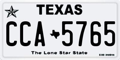 TX license plate CCA5765
