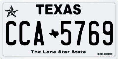 TX license plate CCA5769