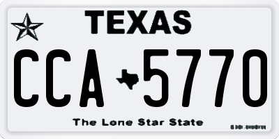 TX license plate CCA5770