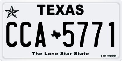 TX license plate CCA5771