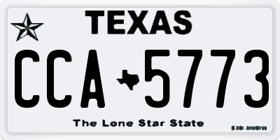 TX license plate CCA5773