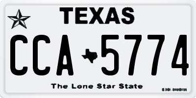 TX license plate CCA5774