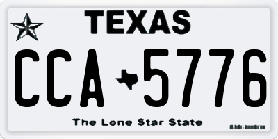 TX license plate CCA5776