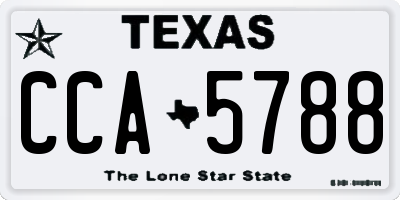TX license plate CCA5788