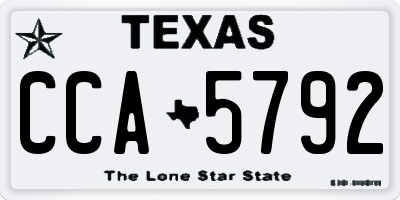 TX license plate CCA5792