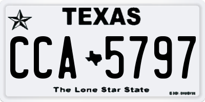 TX license plate CCA5797