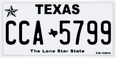 TX license plate CCA5799