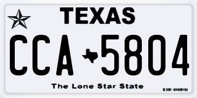 TX license plate CCA5804
