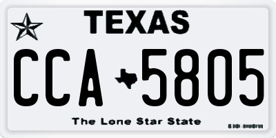 TX license plate CCA5805