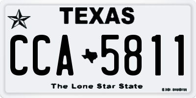 TX license plate CCA5811
