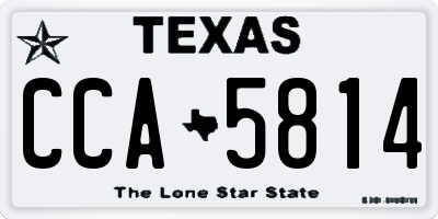 TX license plate CCA5814