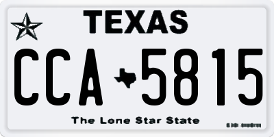 TX license plate CCA5815