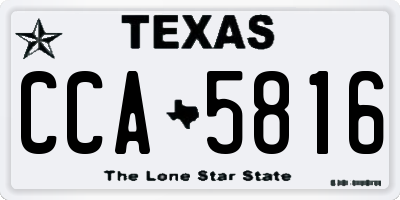 TX license plate CCA5816