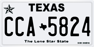TX license plate CCA5824