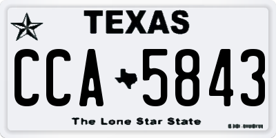 TX license plate CCA5843