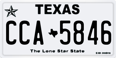 TX license plate CCA5846