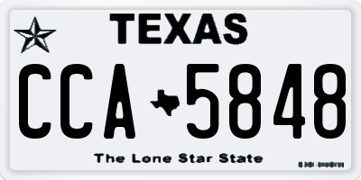 TX license plate CCA5848