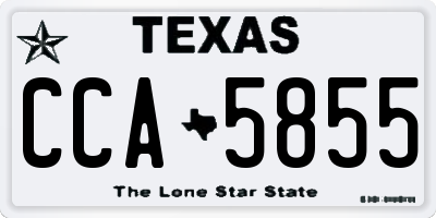TX license plate CCA5855