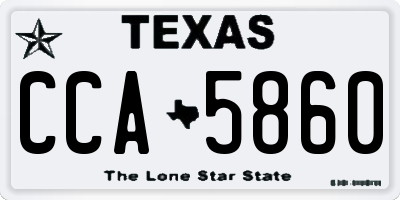 TX license plate CCA5860