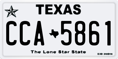 TX license plate CCA5861