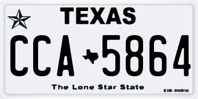 TX license plate CCA5864