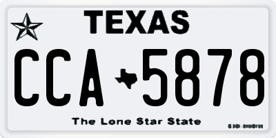 TX license plate CCA5878