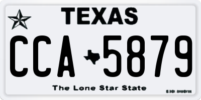 TX license plate CCA5879