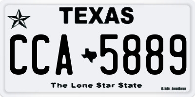 TX license plate CCA5889
