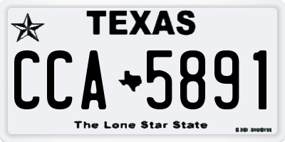 TX license plate CCA5891